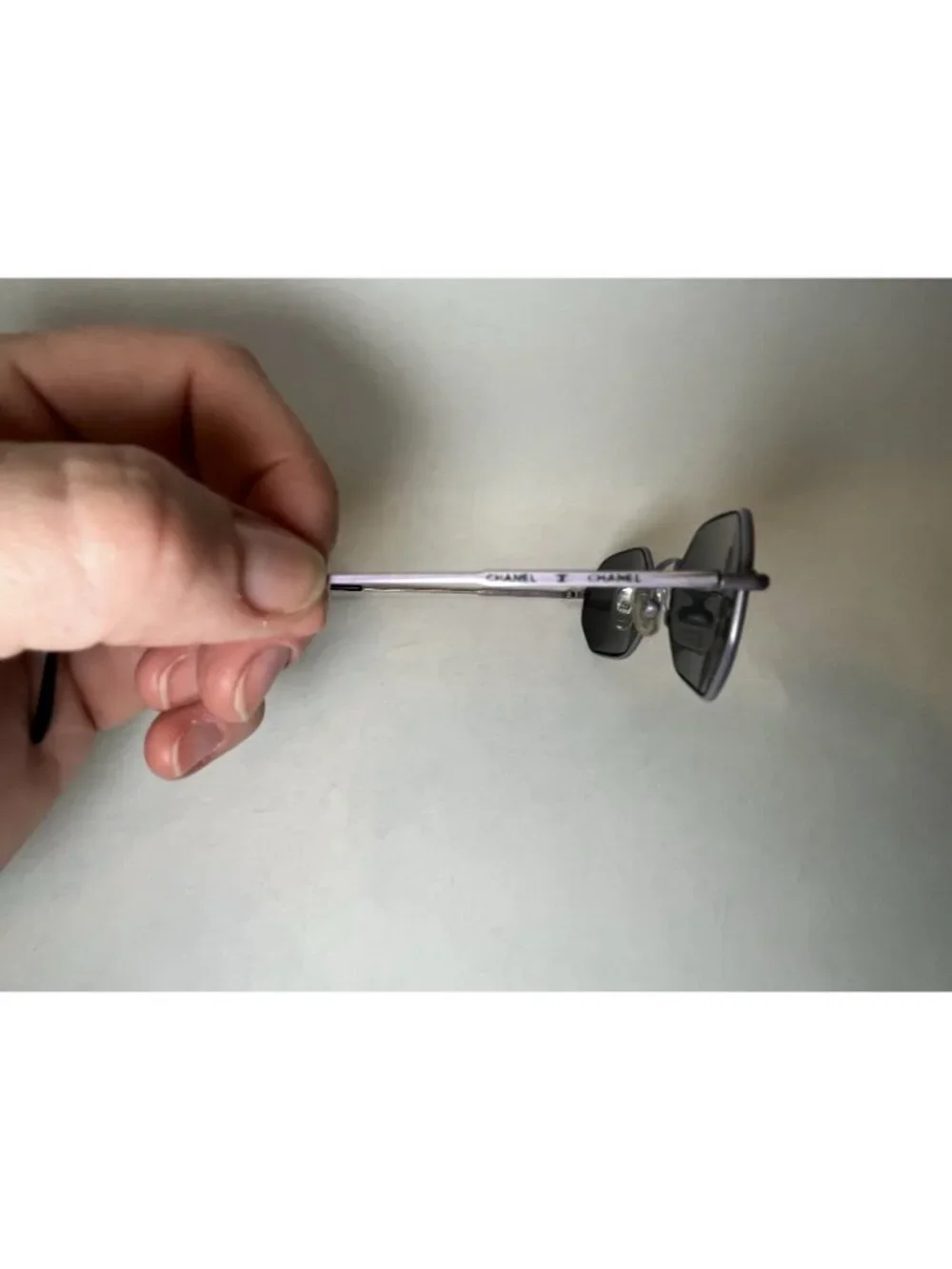 CHANEL 3108 c.520 Purple Metal Geometric Sunglasses Gray Tinted UV400 120mm